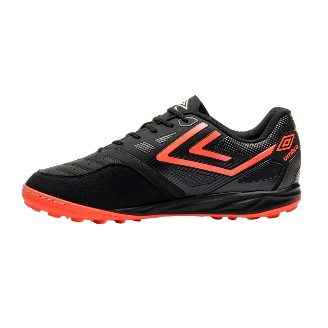 Chuteira Umbro Pro 5 Bump Club Society Preto/Rosa 3
