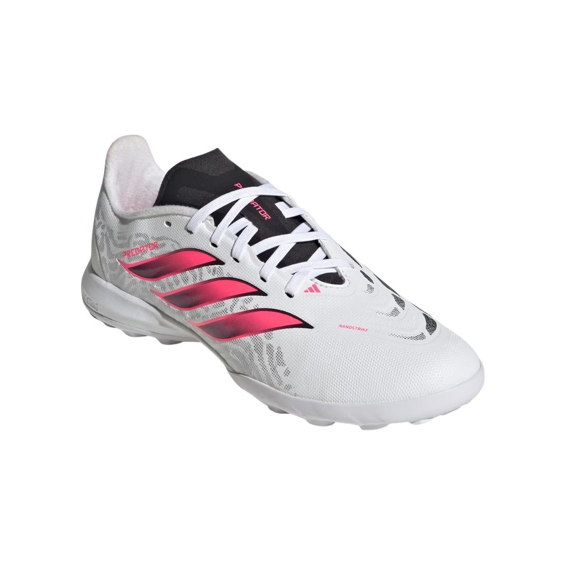 Chuteira Adidas Predator League Society Infantil Branco/Rosa 2