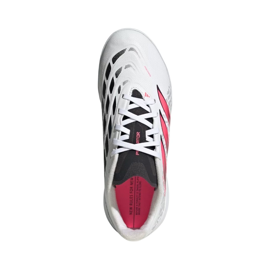 Chuteira Adidas Predator League Society Infantil Branco/Rosa 5