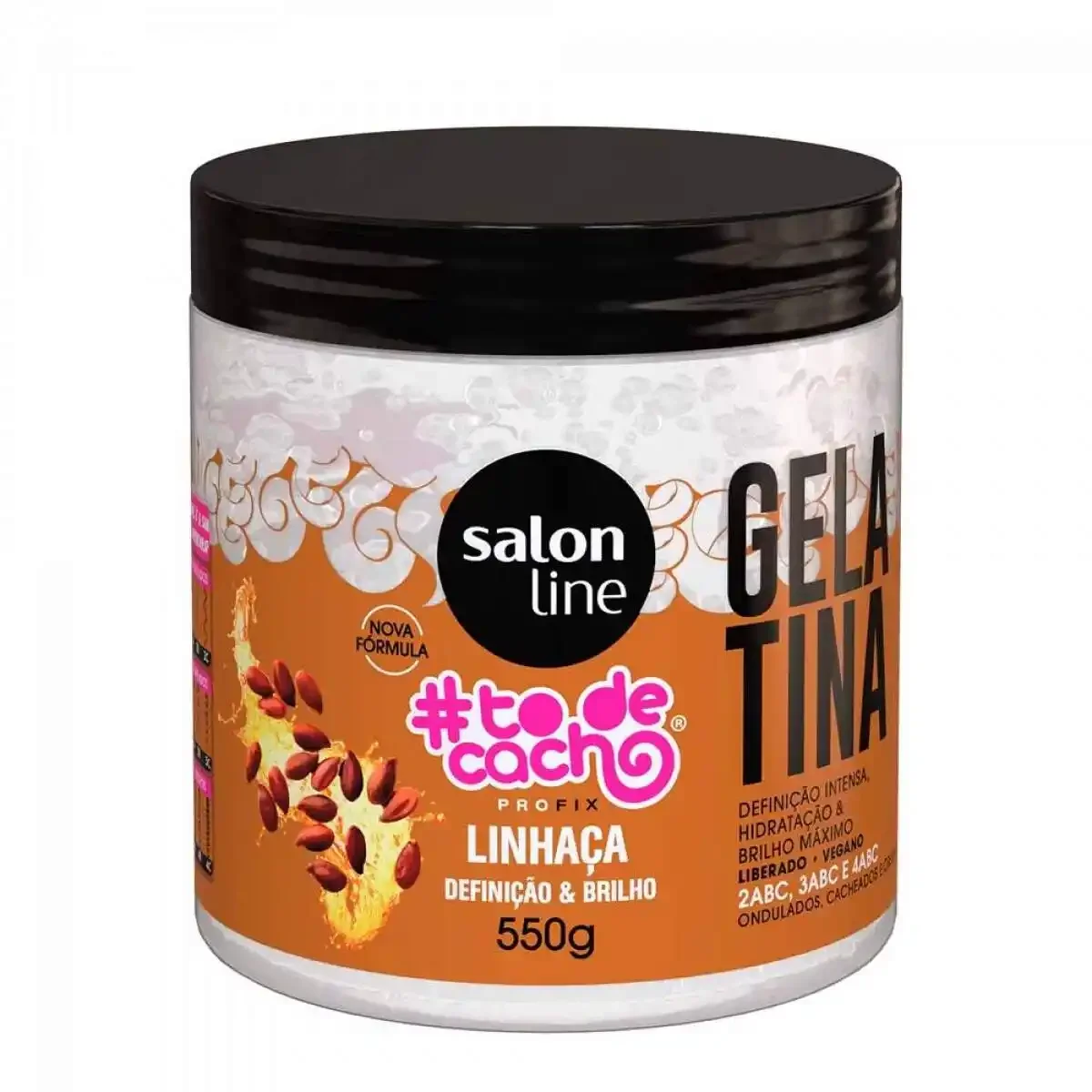 Gelatina Linhaça #Todecacho Salon Line 550G 550g 1