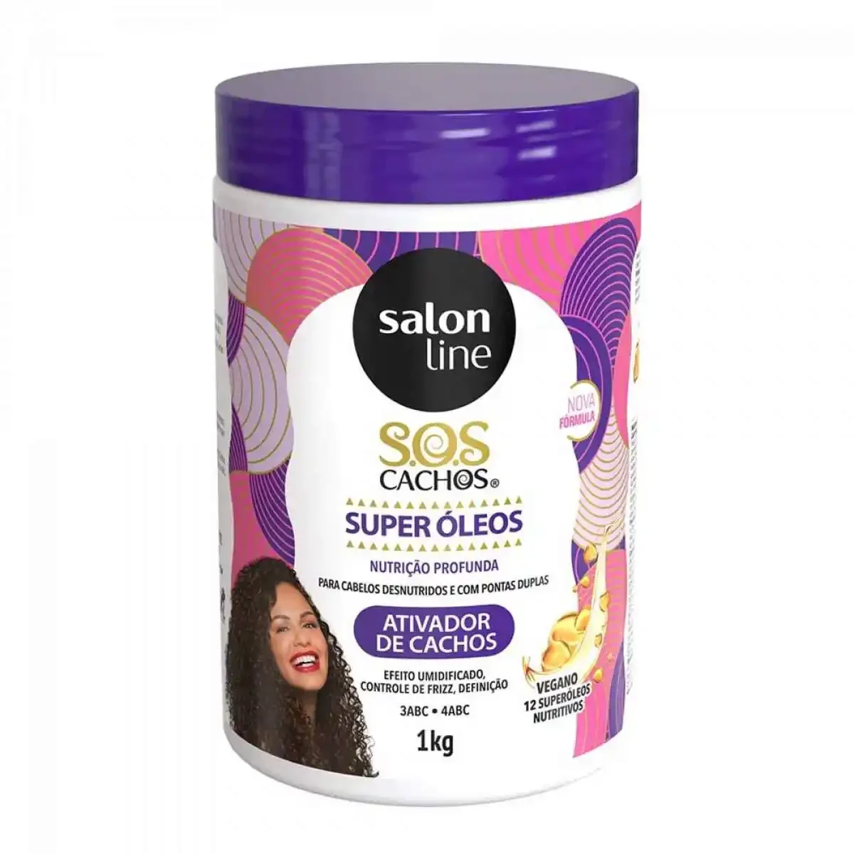 Ativador de Cachos Sos Cachos Super Óleos Salon Line 1Kg 1kg 2