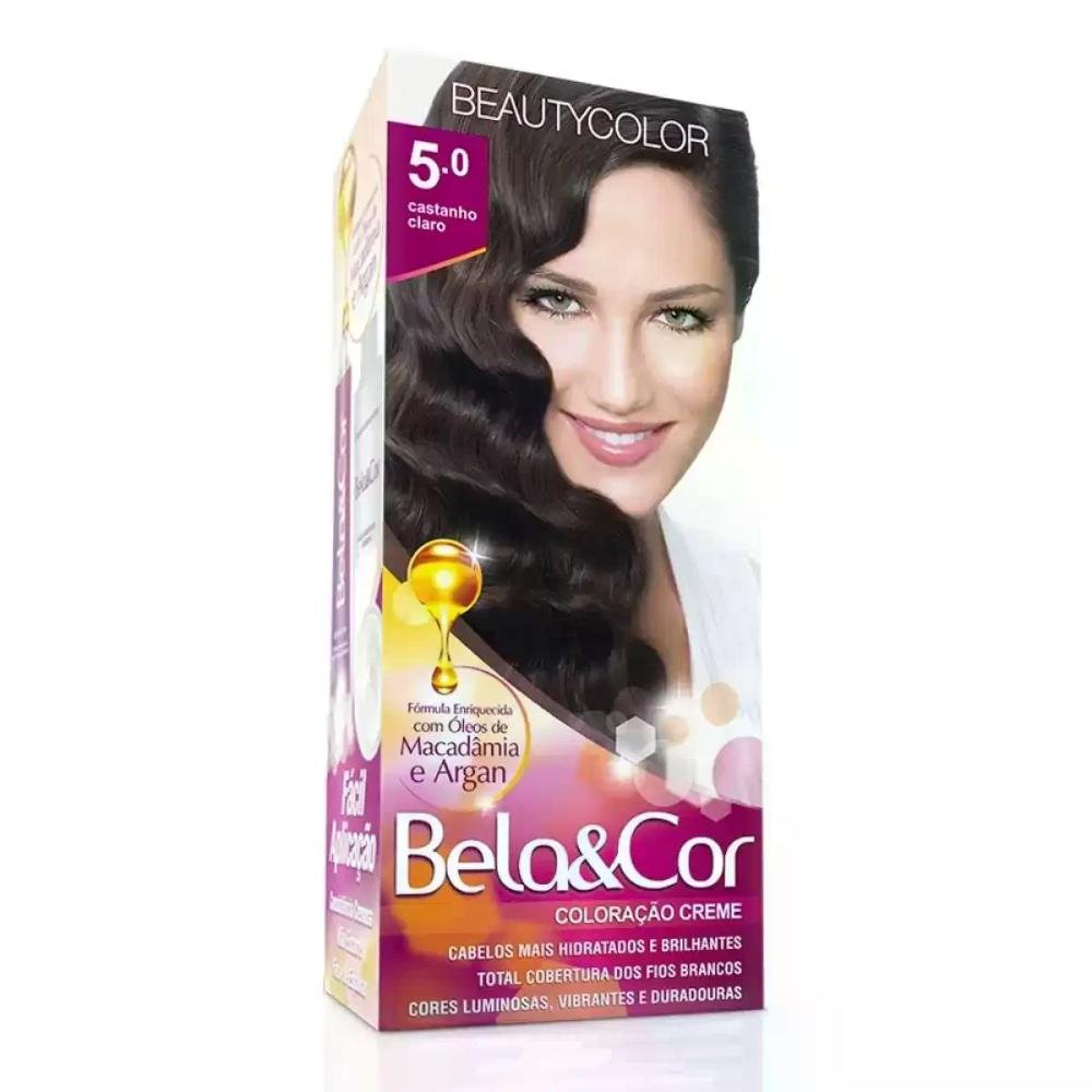 Coloração Castanho Claro 5.0 Bela&Amp;Cor Beautycolor Castanho Claro 5.0 1