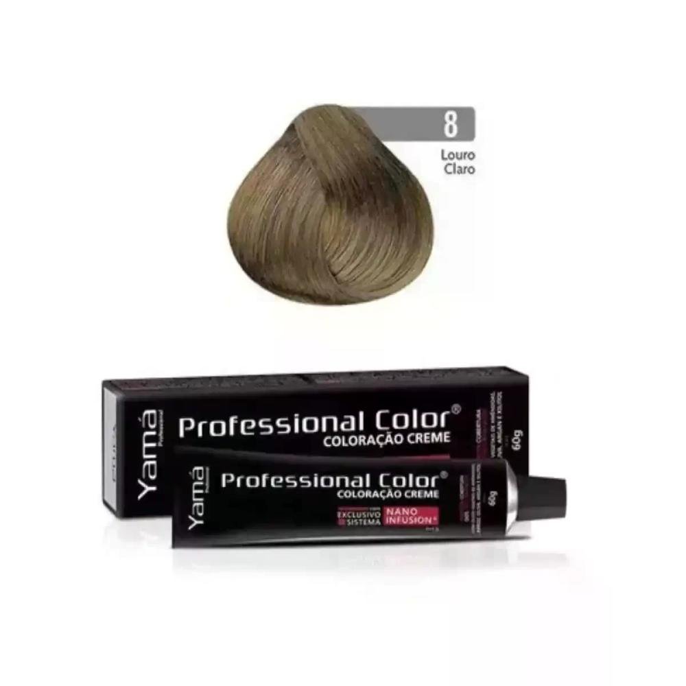 Coloração Nano Infusion Louro Claro  80 Yamá Louro Claro  8 1