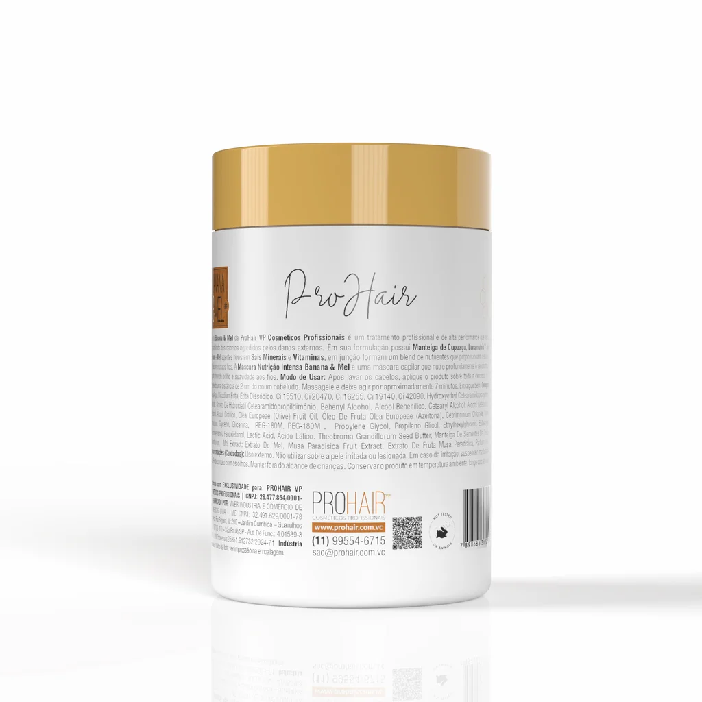 Mascara de Tratamento de Nutricao Intensa Banana e Mel 1Kg ProHair 1kg 2