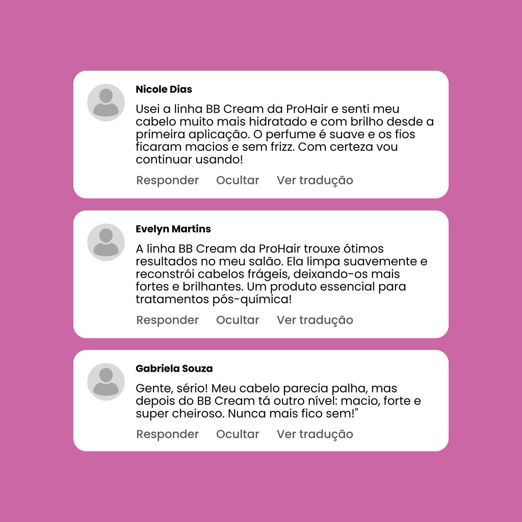 Serum Capilar Reconstrucao Profunda BB Cream 45ml Prohair 45ml 6