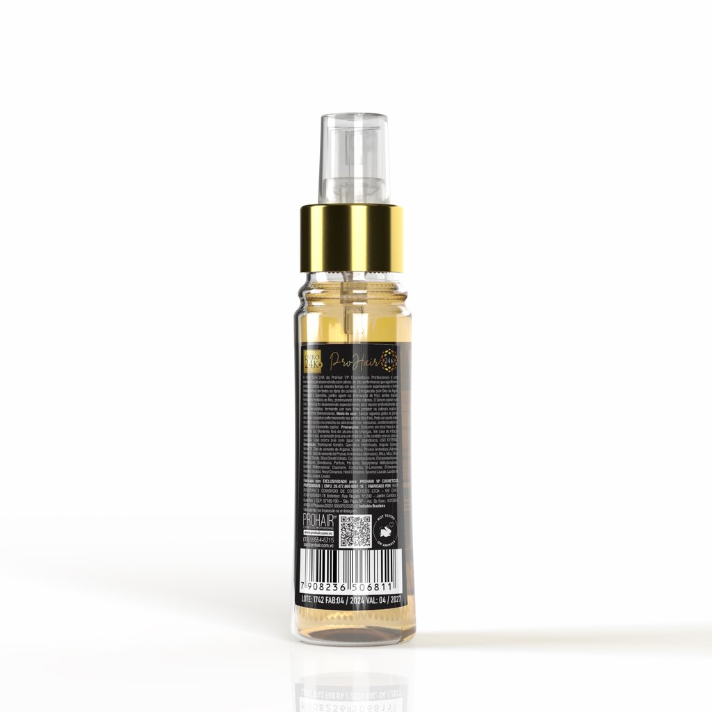Reparador de Pontas Remineralizacao Ouro 24K 45ml Prohair 45ml 2