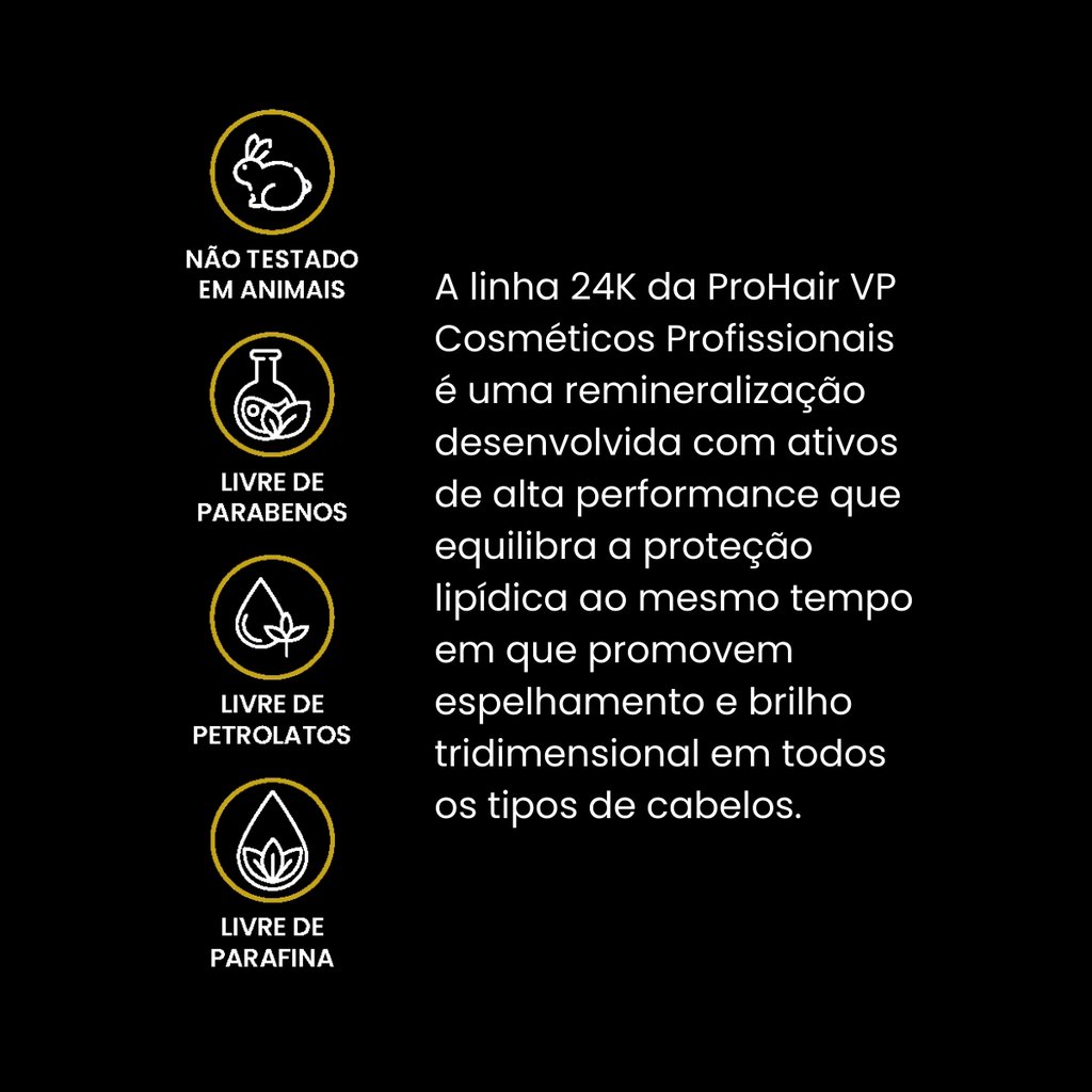 Reparador de Pontas Remineralizacao Ouro 24K 45ml Prohair 45ml 5