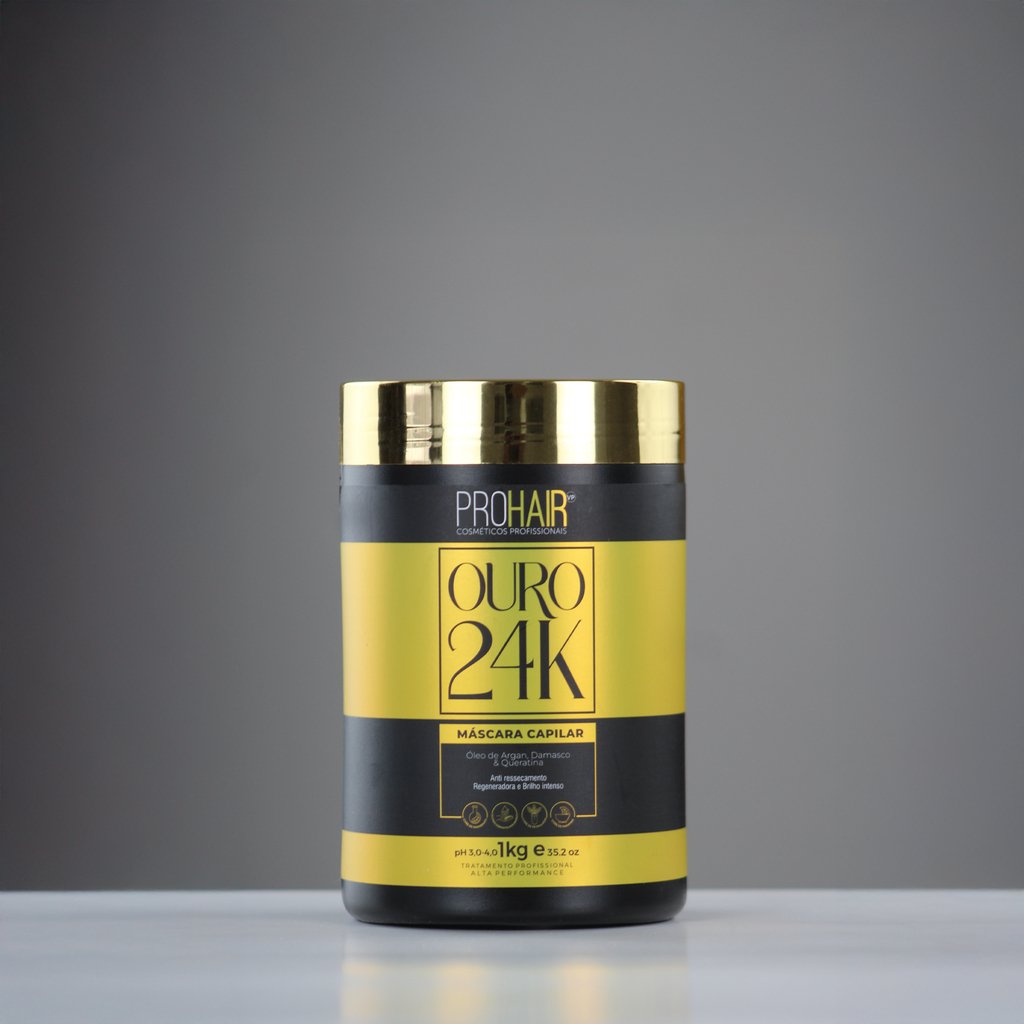 Mascara de Tratamento Ouro 24K 1kg - ProHair 1kg 3