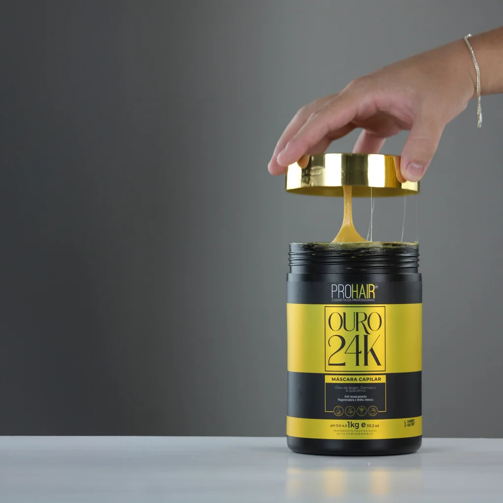 Mascara de Tratamento Ouro 24K 1kg - ProHair 1kg 4