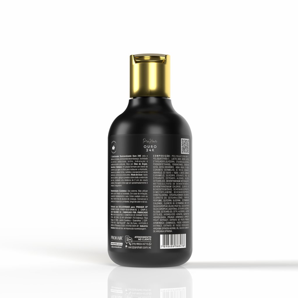 Condicionador Tratamento Hidratacao Ouro 24k 300ml - ProHair 300ml 2