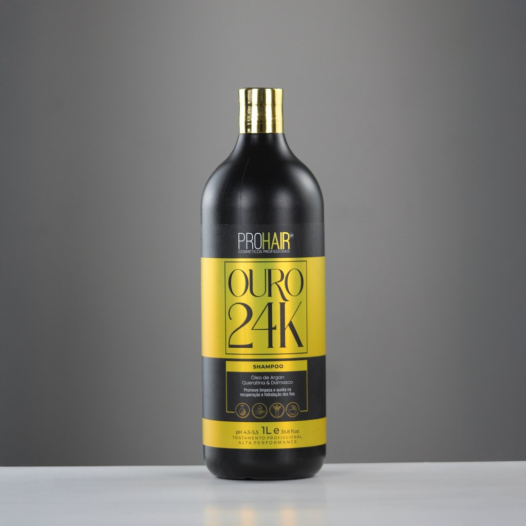 Shampoo Tratamento hidratacao Ouro 24K 1L Prohair 1L 3
