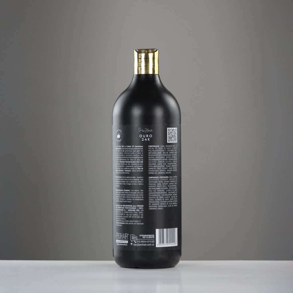 Shampoo Tratamento hidratacao Ouro 24K 1L Prohair 1L 4
