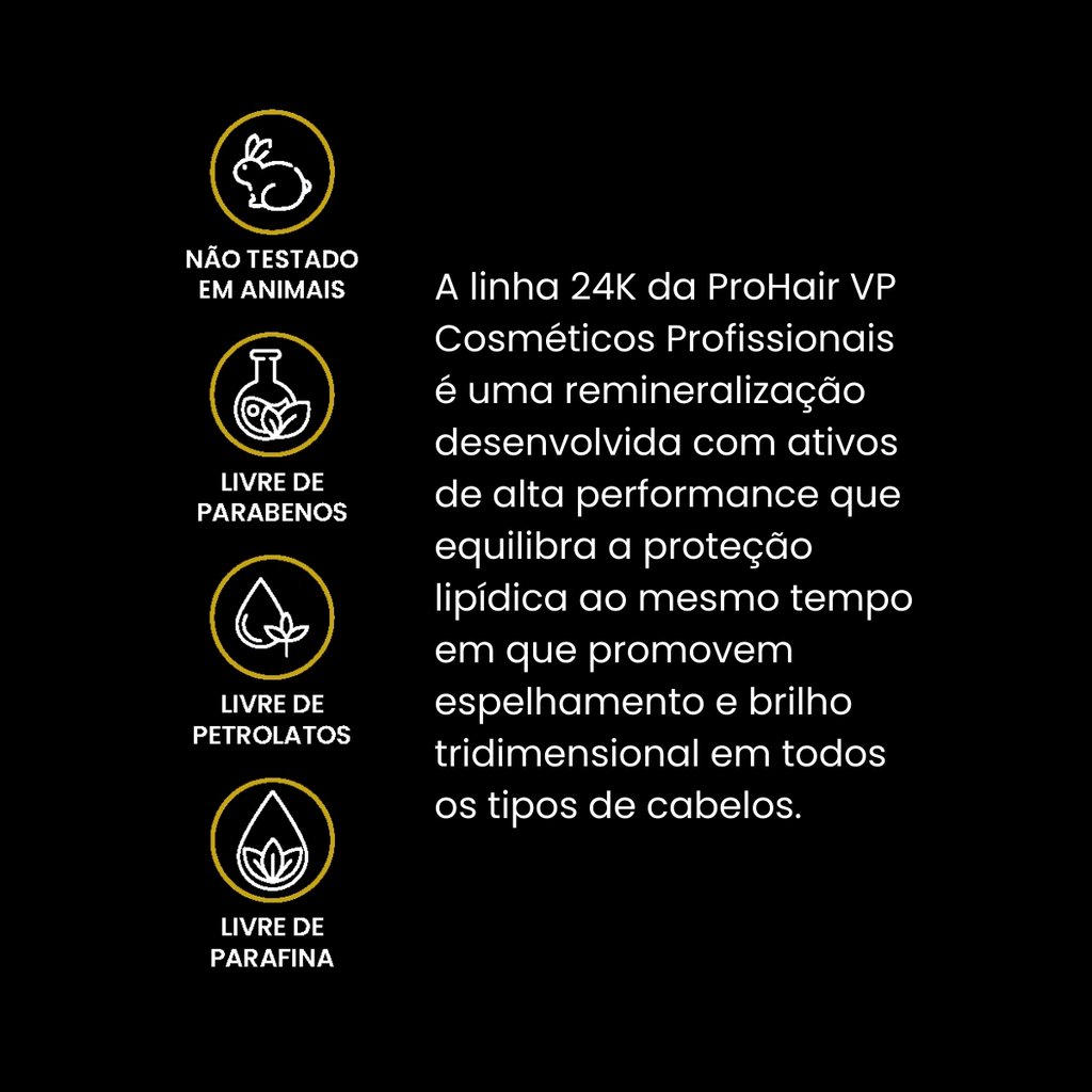 Ampola de Hidratacao Ouro 24K 24mL ProHair 24ml 8