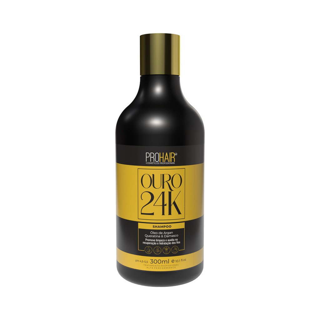 Shampoo de Tratamento Hidratacao Protetora Ouro 24k 300ml - Prohair 300ml 1