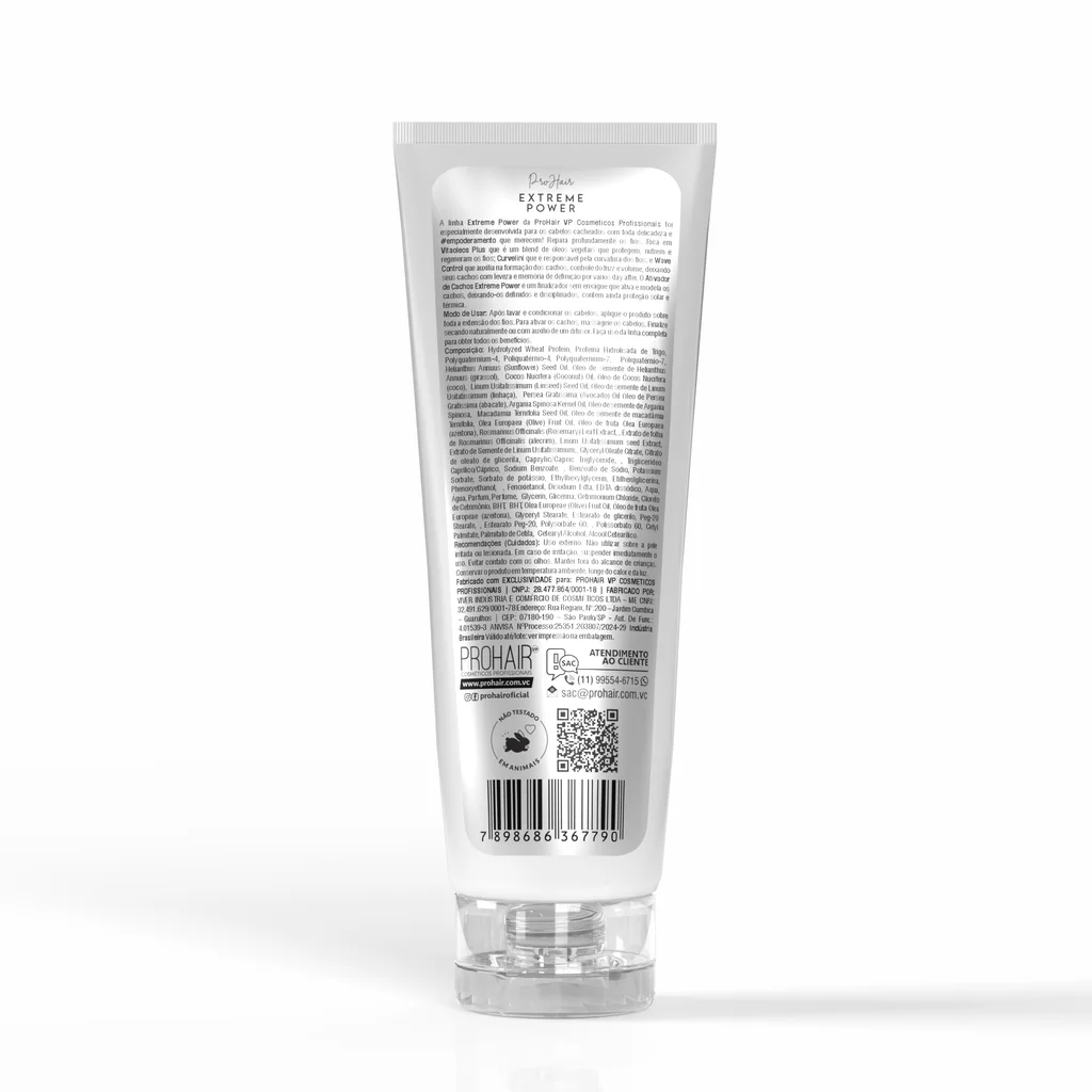 Ativador De Cachos Extreme Power 250ml Prohair 250g 2