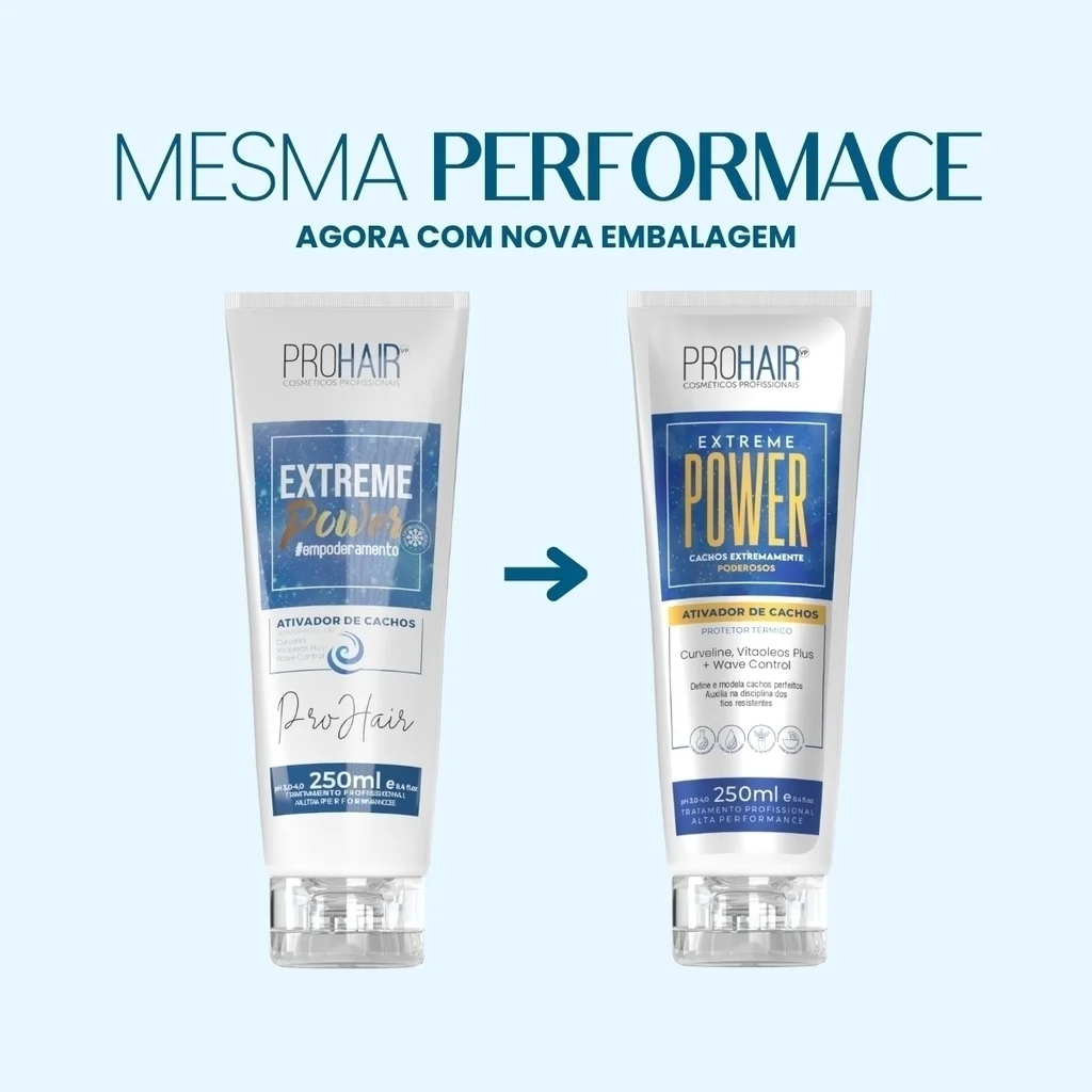 Ativador De Cachos Extreme Power 250ml Prohair 250g 4