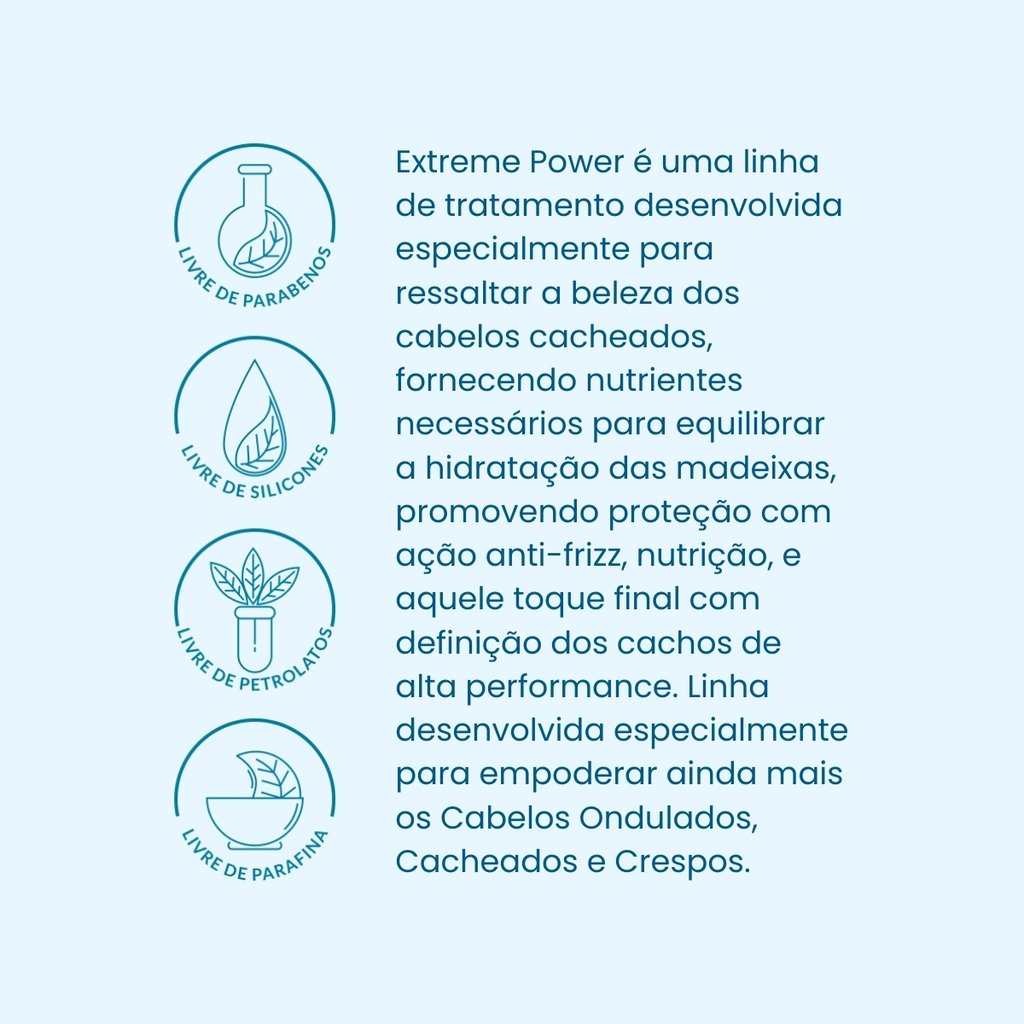  Mascara De Tratamento Para Cabelos Cacheados Extreme Power 1kg 1kg 5
