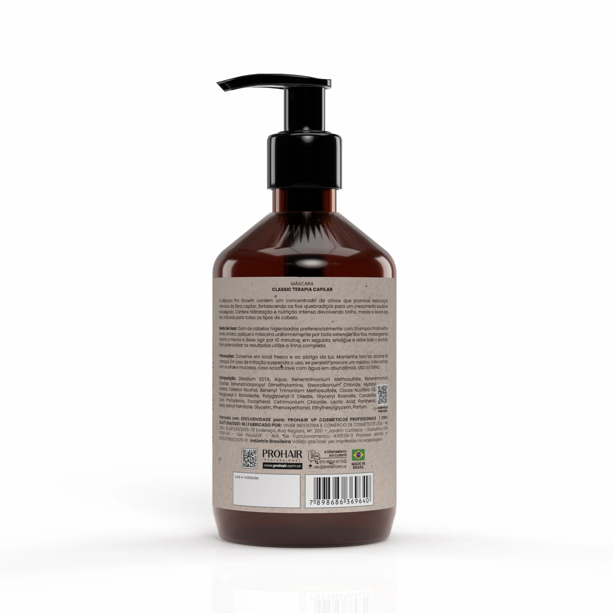 MASCARA PRO GROWTH 500ML PROHAIR 500ml 3