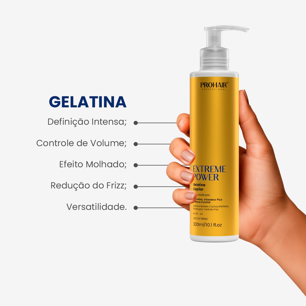 Gelatina Capilar Extreme Power 300mL - Prohair 300ml 4