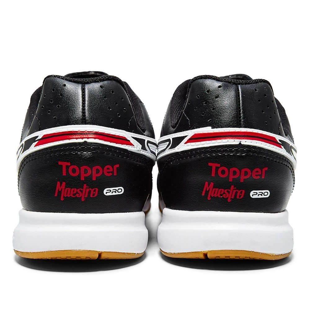 Chuteira Futsal Topper Maestro PRO V Preto/Branco 4