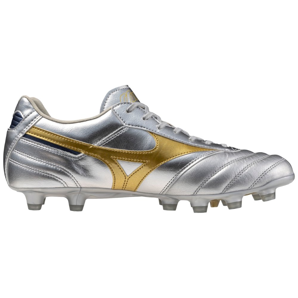 Chuteira de Campo Masculina Mizuno Morelia II Pro Prata