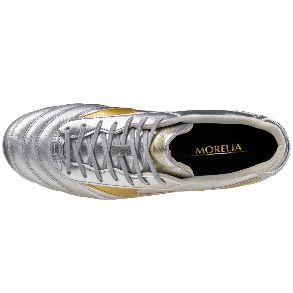 Chuteira Campo Mizuno Morelia II Pro Cinza Claro 3