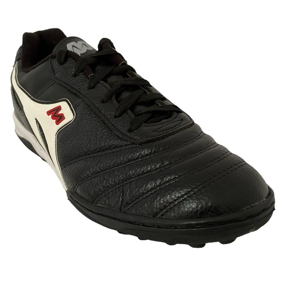 Chuteira Society Mathaus Azzurra com EVA Preto/Branco 3
