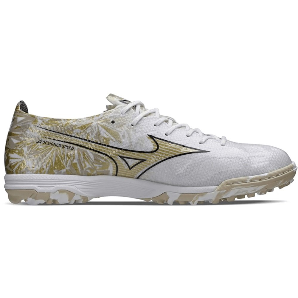 Chuteira Society Mizuno Alpha Elite AS Dourado