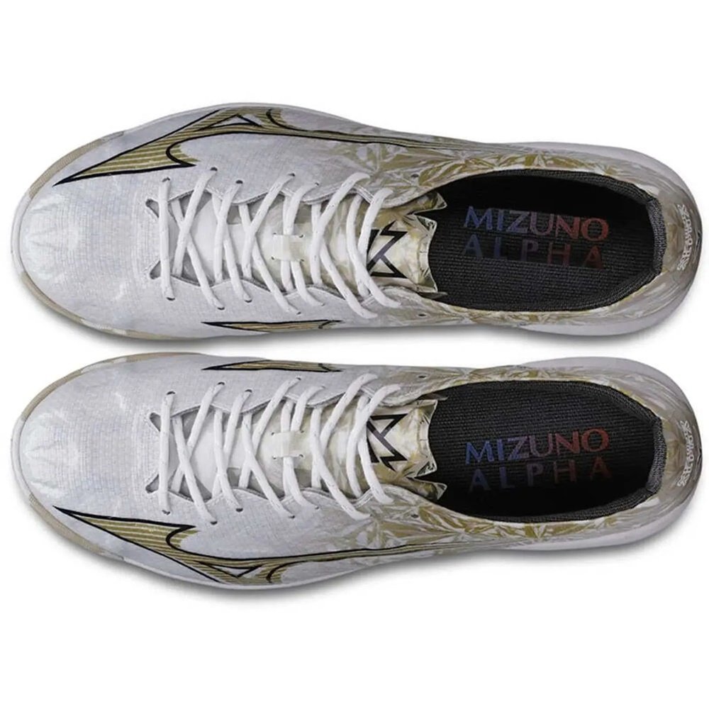 Chuteira Society Mizuno Alpha Elite AS Dourado 2