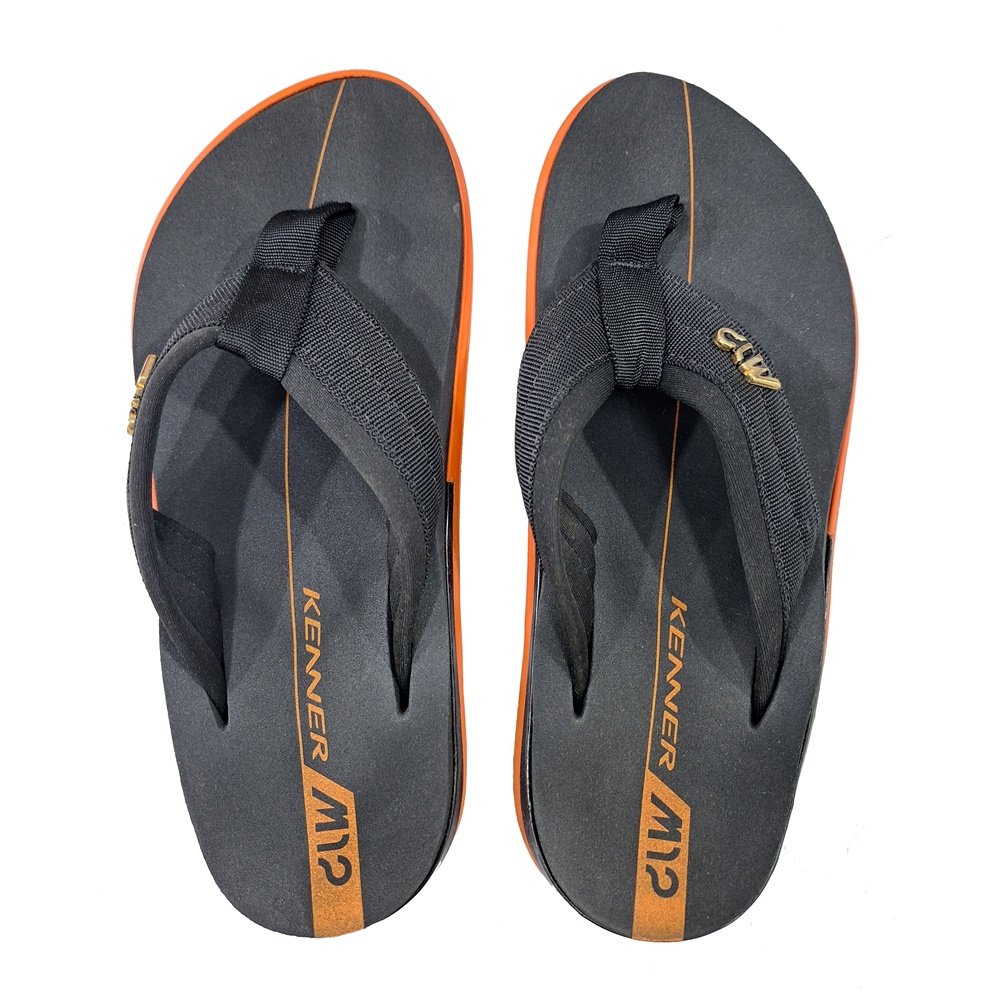 Chinelo Kenner Action  Gel M12 Preto/Laranja 1