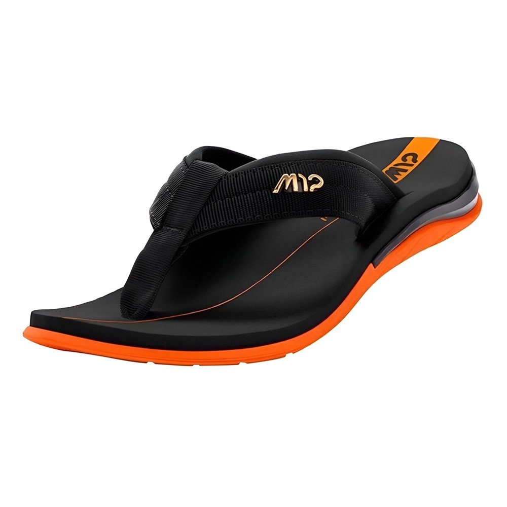 Chinelo Kenner Action  Gel M12 Preto/Laranja 2