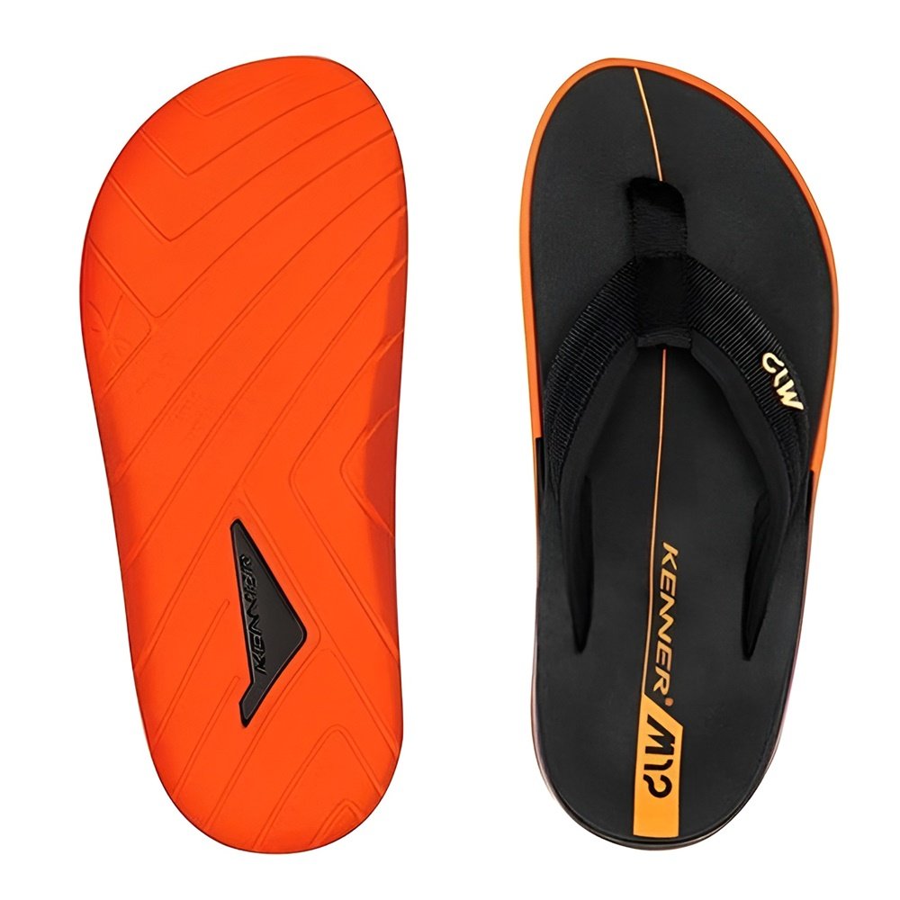 Chinelo Kenner Action  Gel M12 Preto/Laranja 4