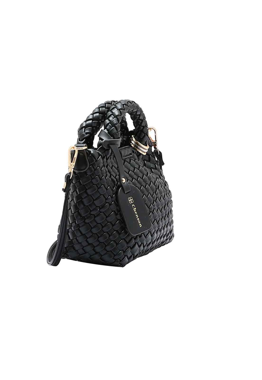 Kit Bolsa Feminina + Necessaire Chenson Original Tressê Elegance Mão 3485005 Preto 2