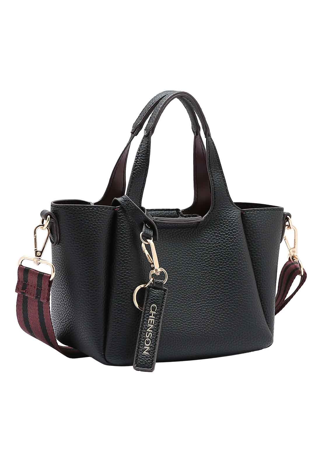 Kit Bolsa Feminina + Necessaire Chenson Original Casual Chic Mão 3485008 Preto 1