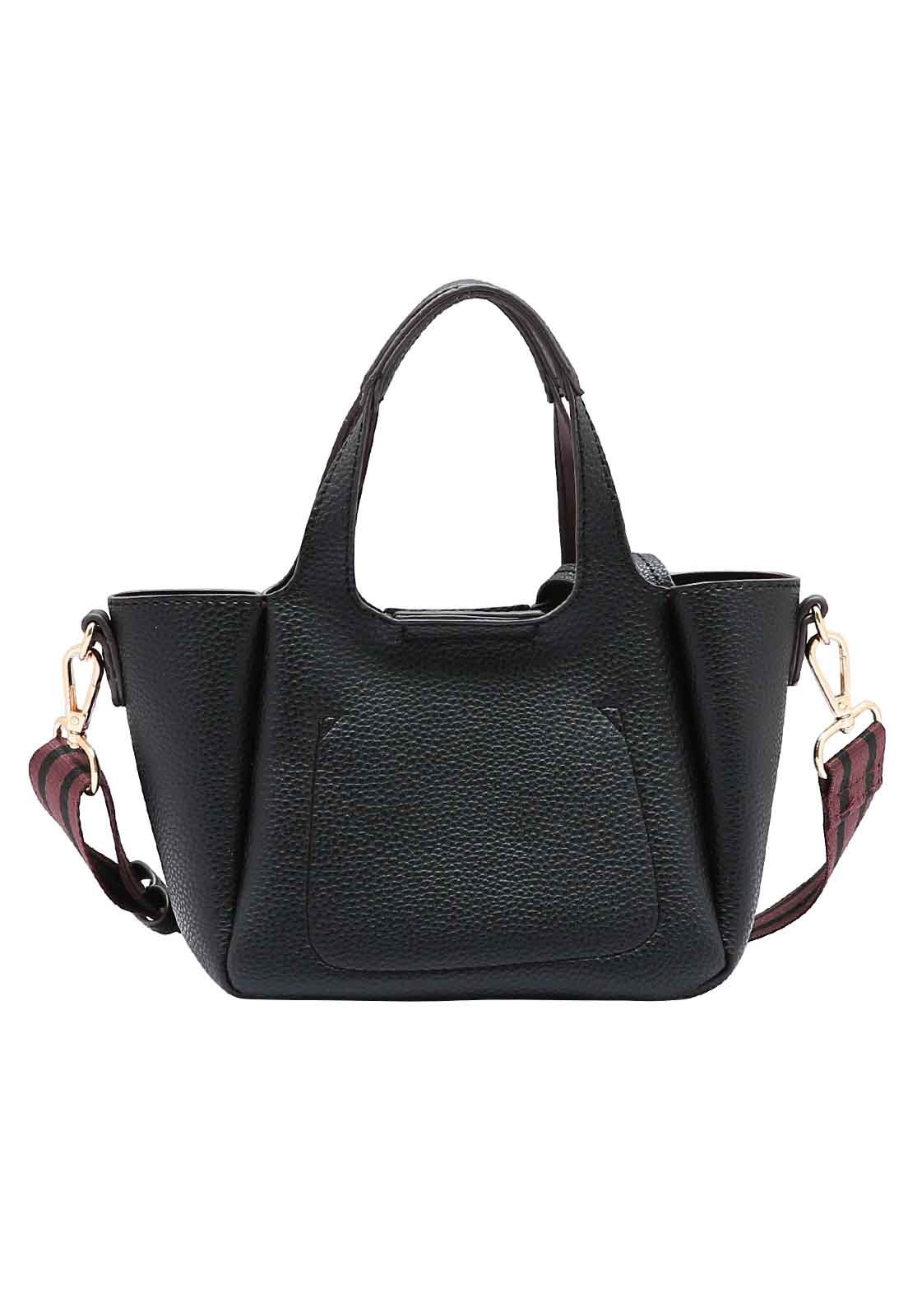 Kit Bolsa Feminina + Necessaire Chenson Original Casual Chic Mão 3485008 Preto 3