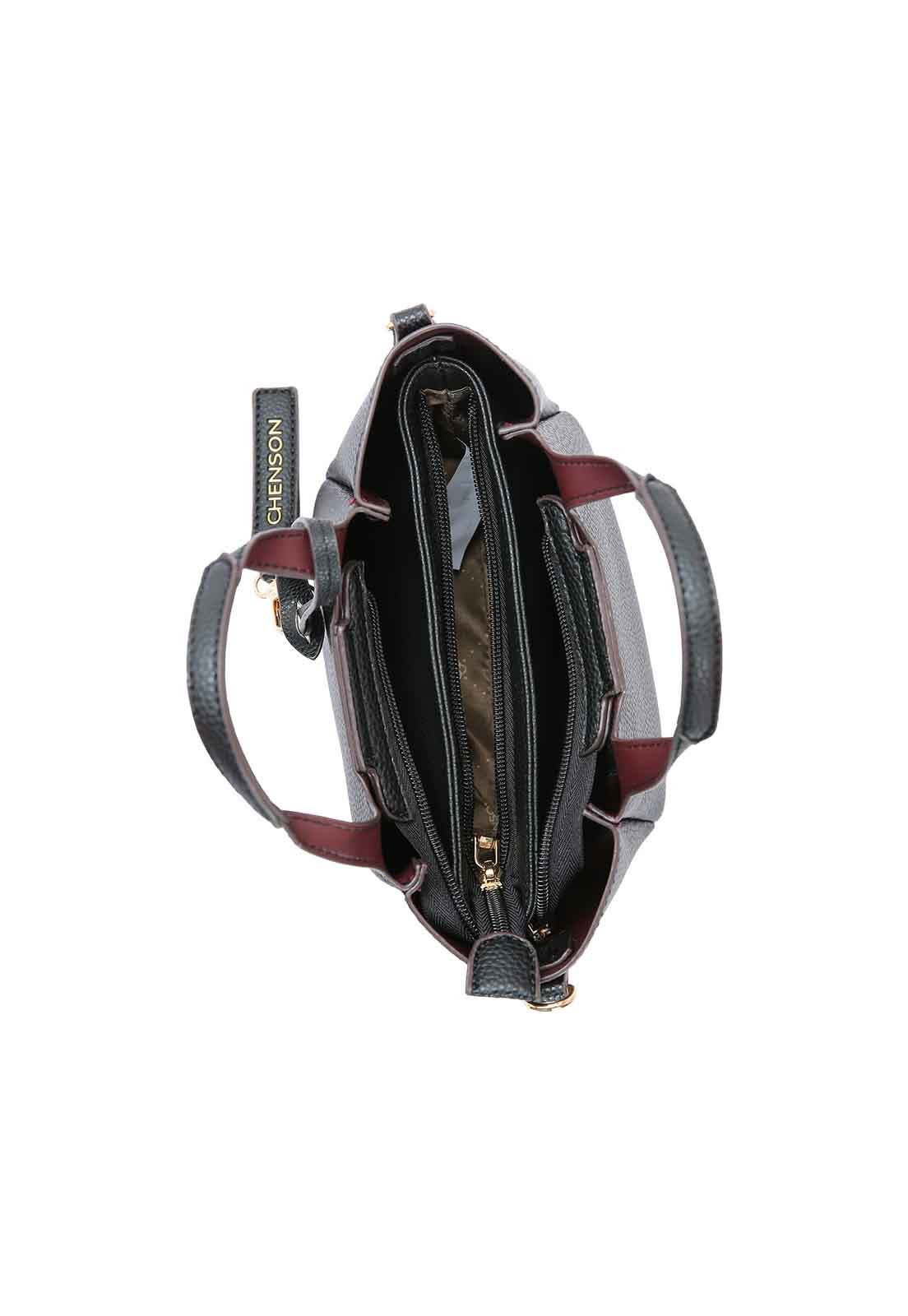 Kit Bolsa Feminina + Necessaire Chenson Original Casual Chic Mão 3485008 Preto 4