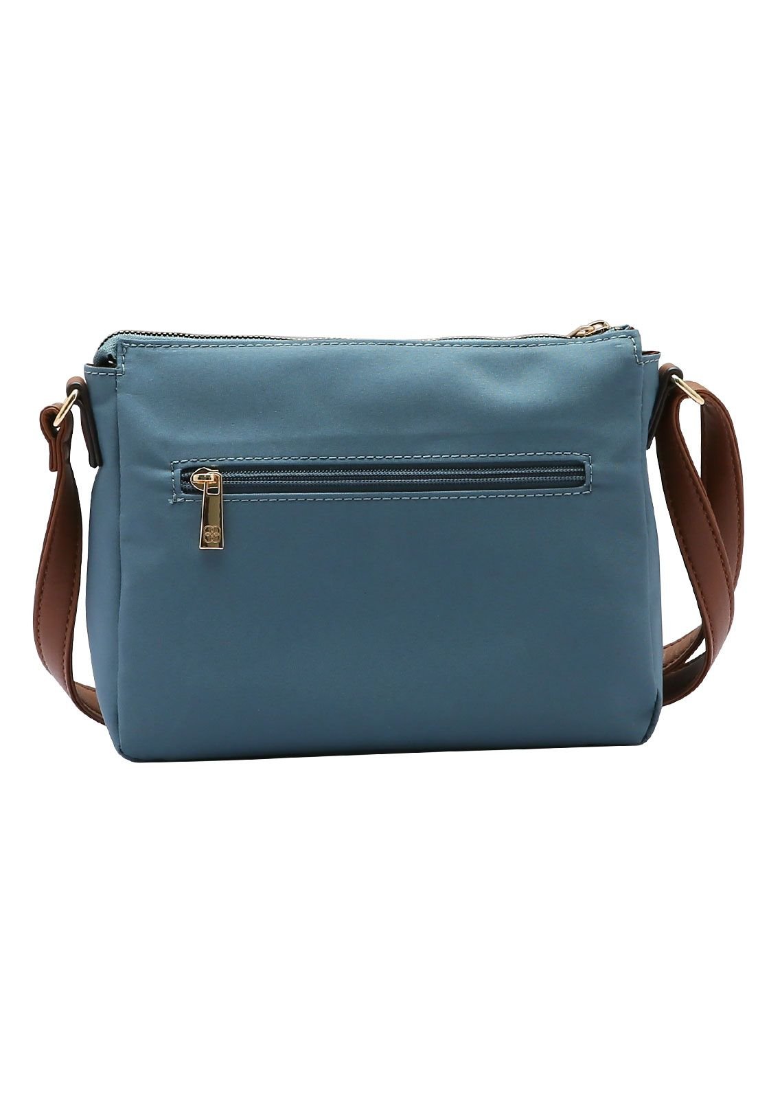 Bolsa Feminina Microfibra Transversal 3484129 Azul 3