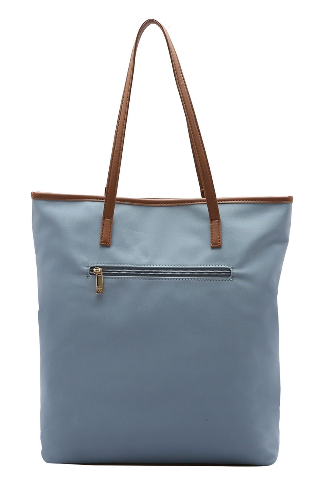 Bolsa Feminina Microfibra Ombro 3484124 Cinza 3