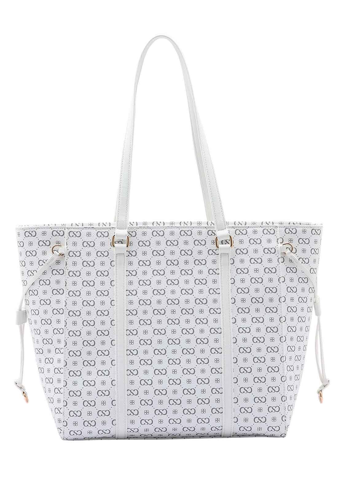 Kit Bolsa Feminina + Necessaire Chenson Original Elegance Luxo Ombro 3485079 Branco 3