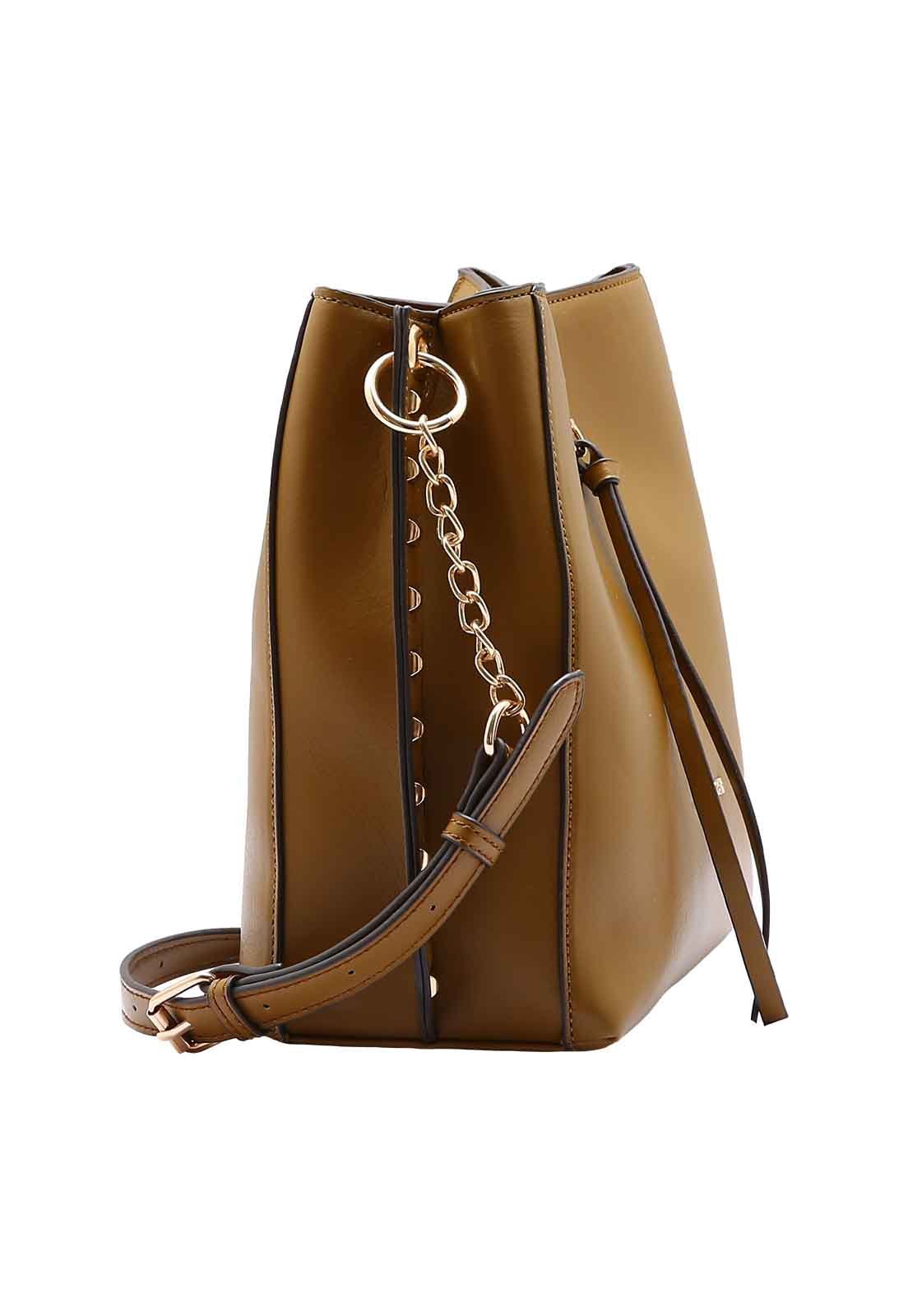 Bolsa Feminina Chenson Original Mini Rebites Transversal 3485015 Bege 2