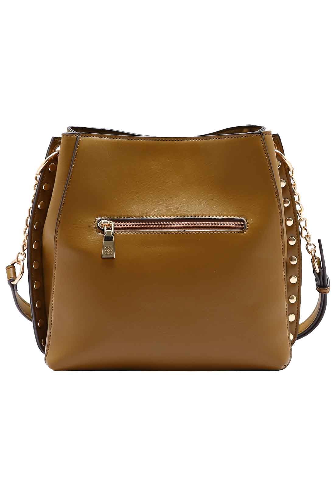 Bolsa Feminina Chenson Original Mini Rebites Transversal 3485015 Bege 3