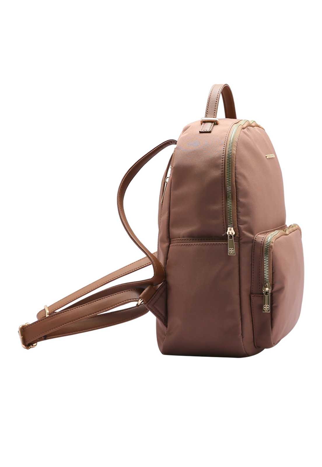 Mochila Feminina Microfibra Costas 8184126 Marrom 2