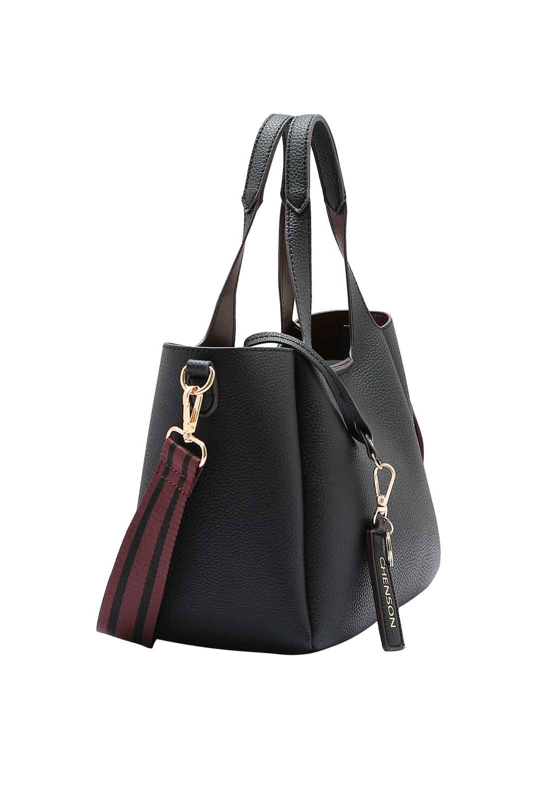 Kit Bolsa Feminina + Necessaire Chenson Original Casual Chic Mão 3485007 Preto 2