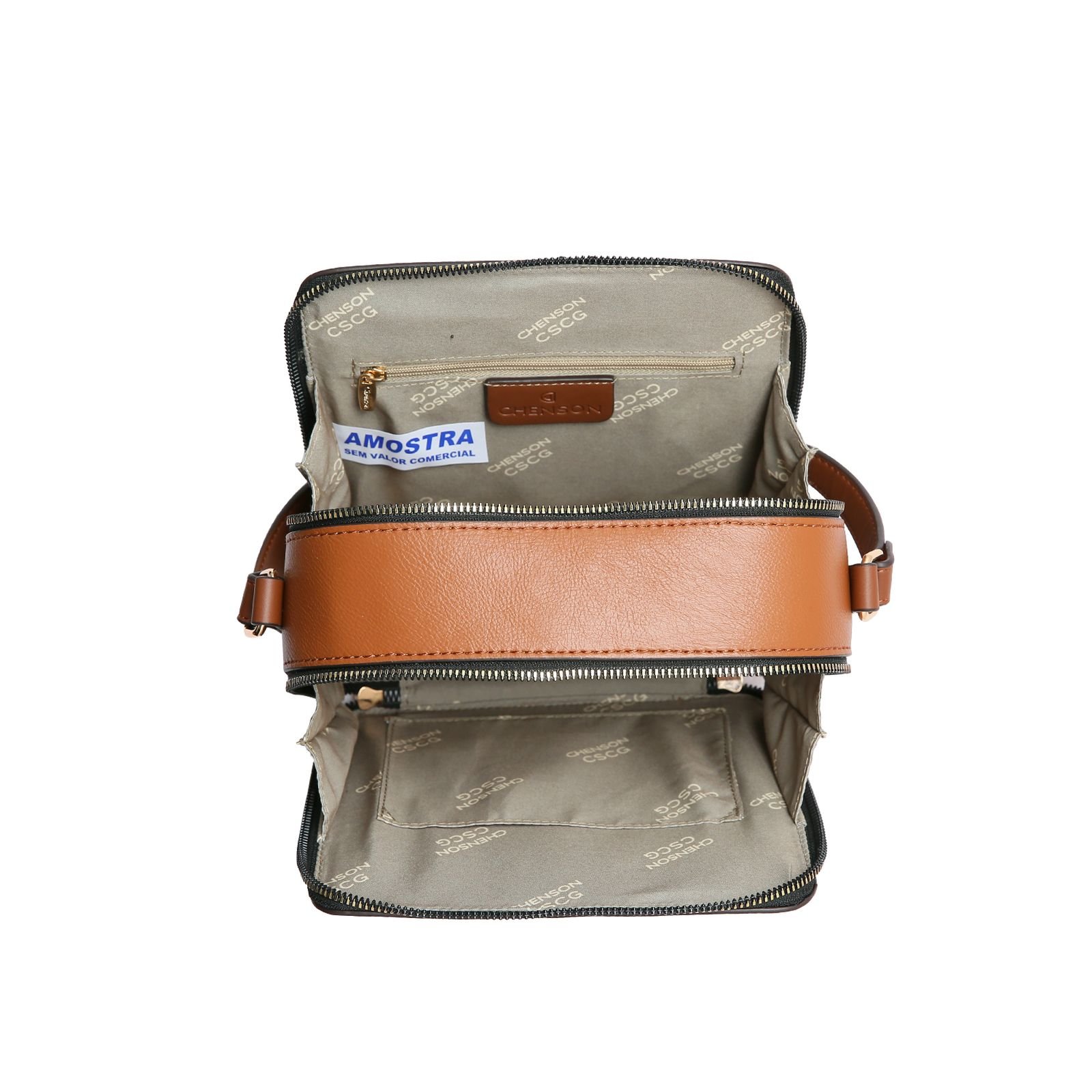 Bolsa Feminina Chenson Contrastes 3484708 Marrom 4