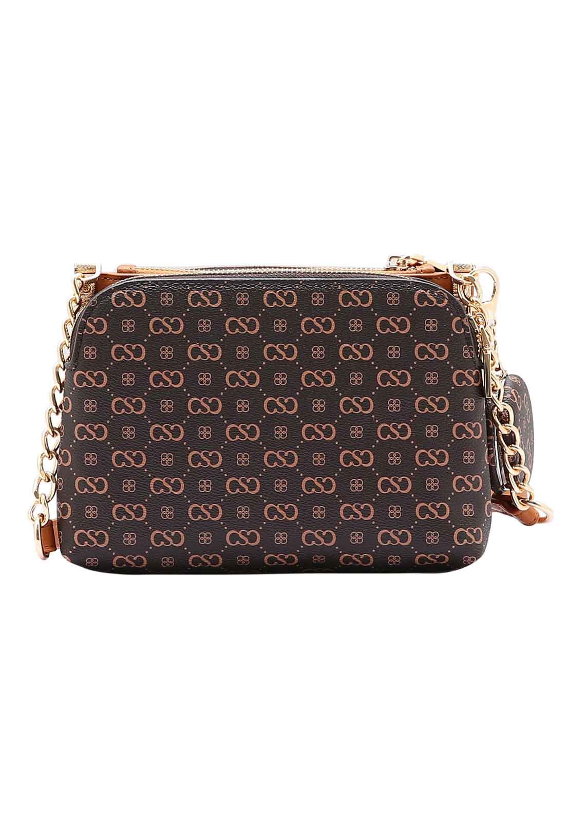 Bolsa Feminina Chenson Original Elegance Luxo Transversal 3485088 Café 3