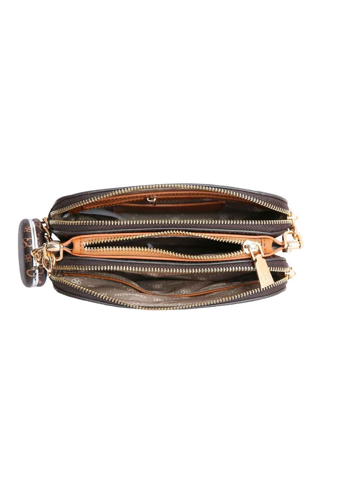 Bolsa Feminina Chenson Original Elegance Luxo Transversal 3485088 Café 4