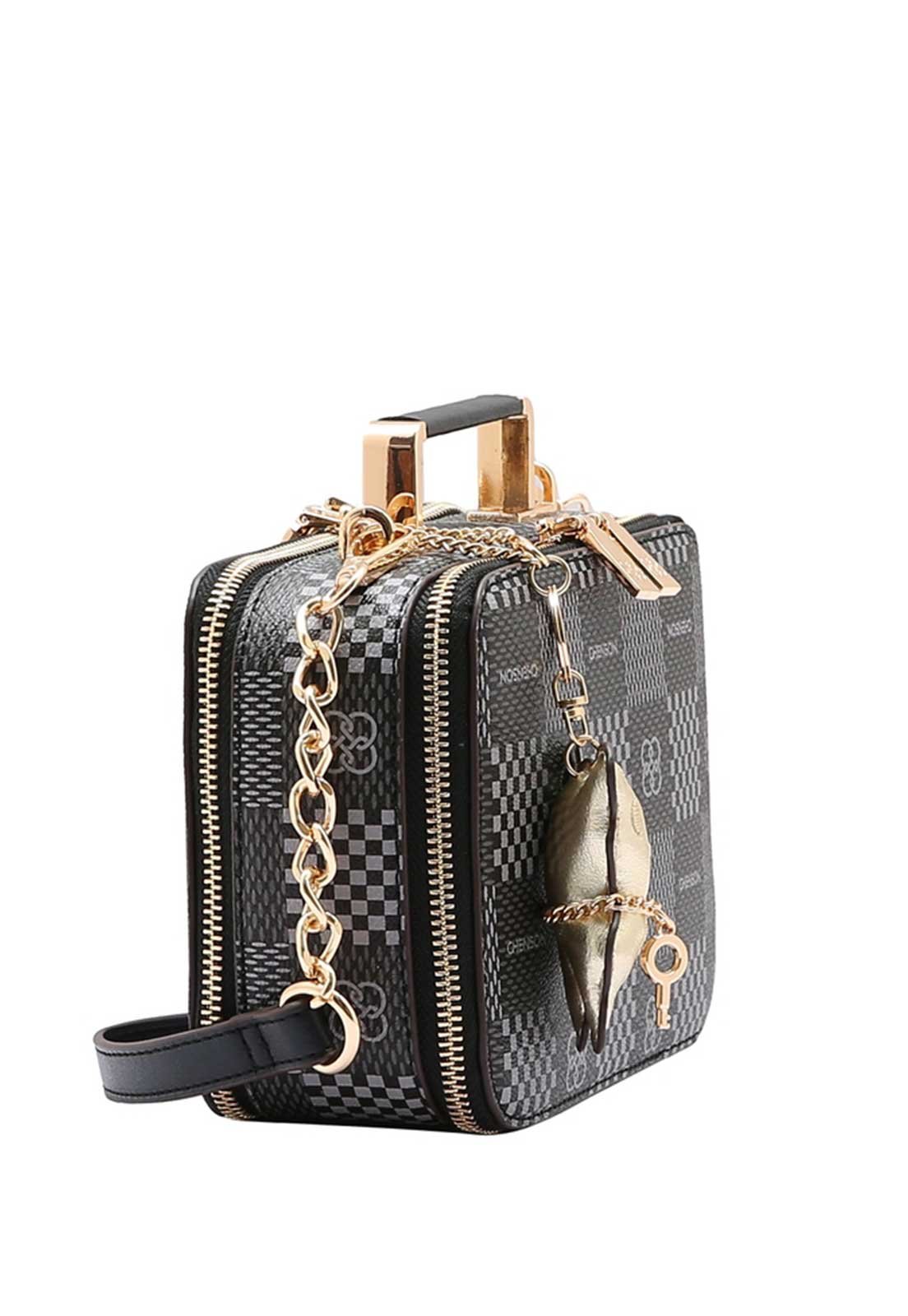 Bolsa Feminina Chenson Original Elemento Gráfico Transversal 3485100 Preto 2