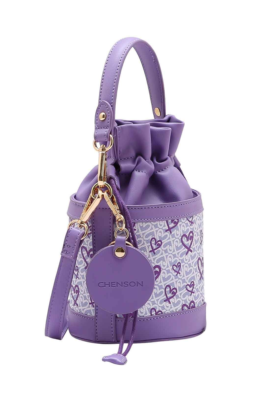 Bolsa Feminina Chenson Original Little Heart Saco 3484966 Roxo 2