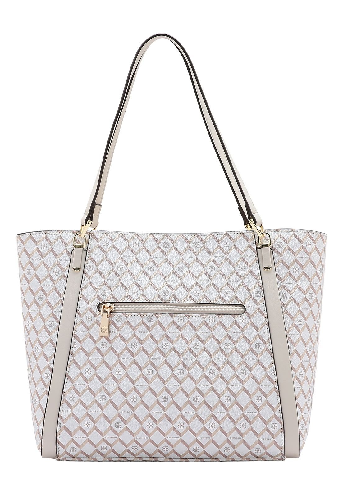 Bolsa Feminina Chenson Monograma Contemporâneo 3484751 Bege 3