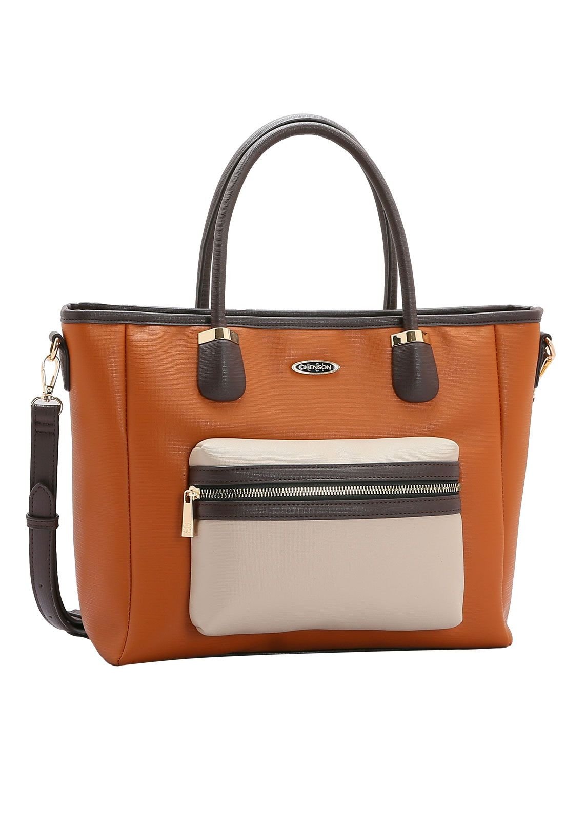 Bolsa Feminina Classico Chic Mão 3484454 Marrom 1